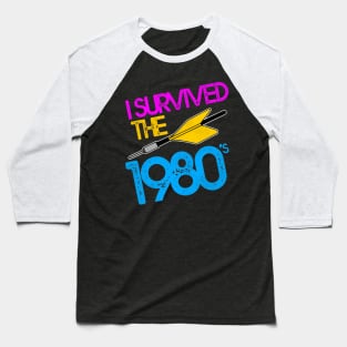 I Survived the 80s / Jarts Missile Game Baseball T-Shirt